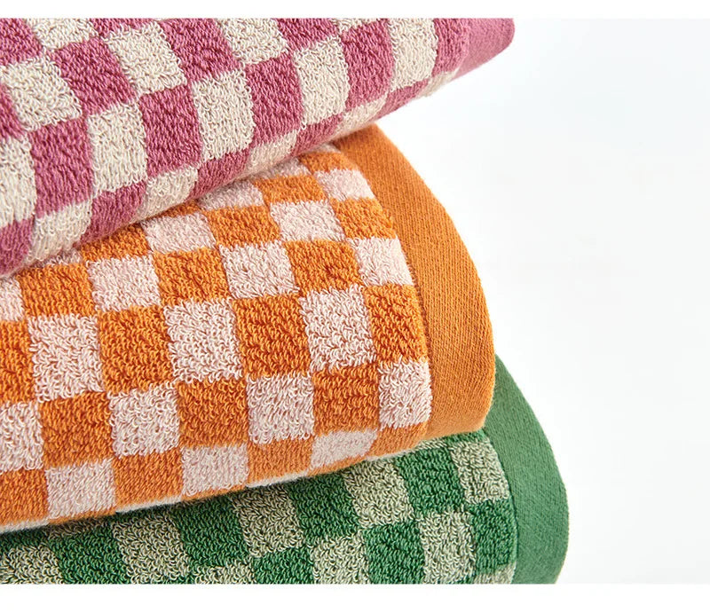 Plaid Cotton Towel Set