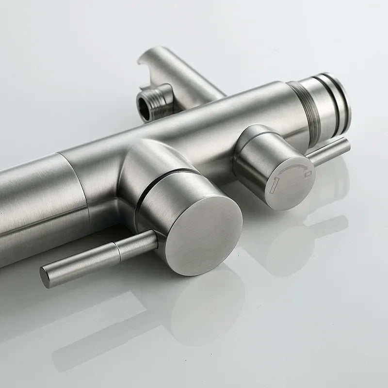 Floor-standing Outdoor Shower – Stainless Steel