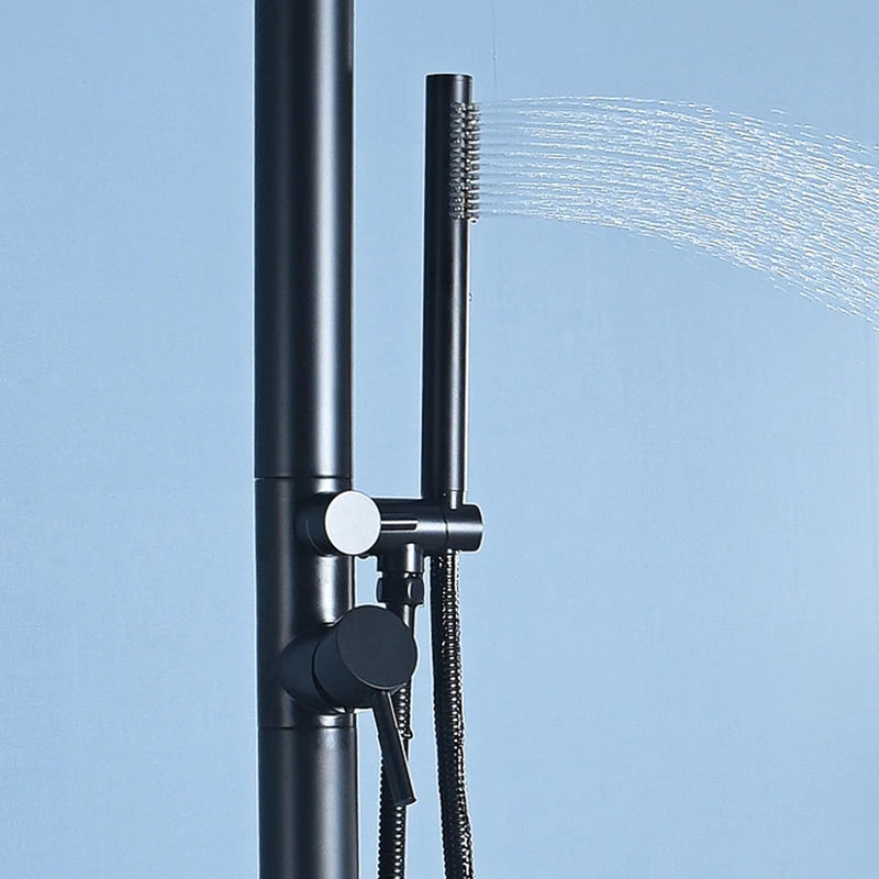 Floor-standing Outdoor Shower – Stainless Steel