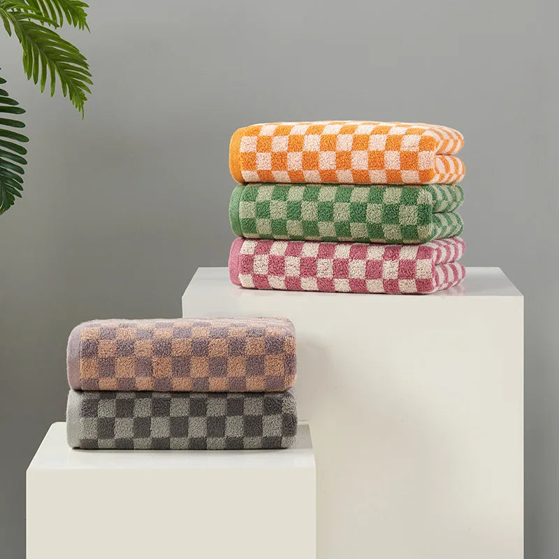 Plaid Cotton Towel Set