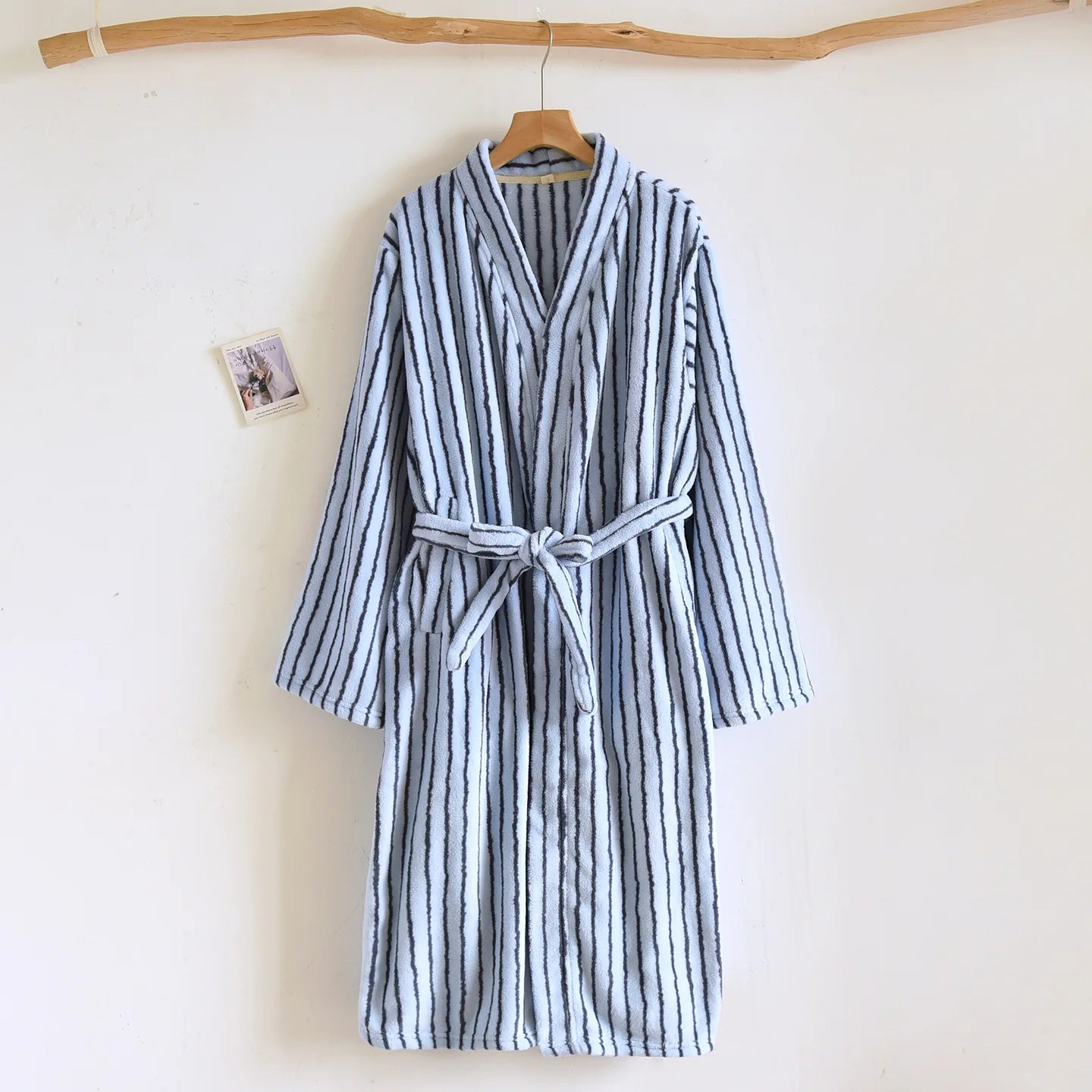 Flannel Stripe Bathrobe