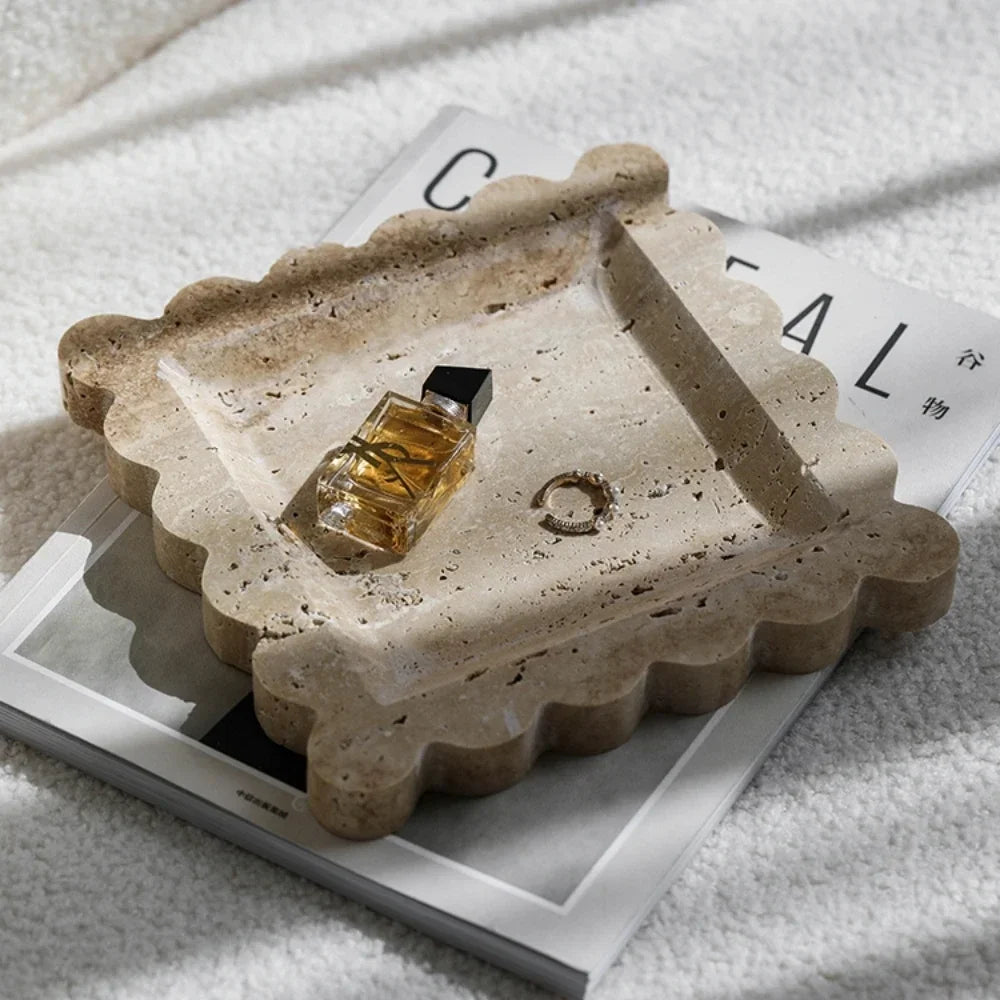 Travertine Stone Decorative Tray