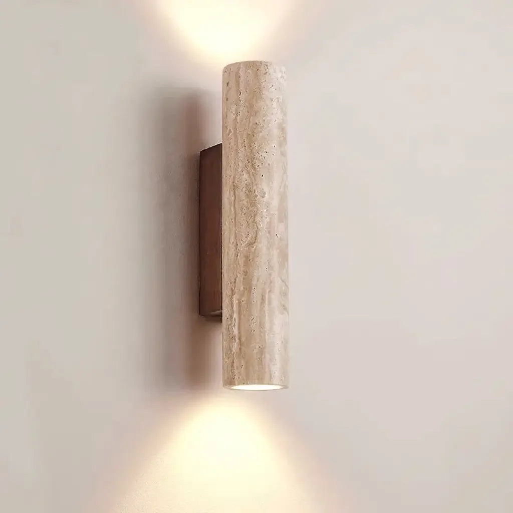 Travertine Wall Lamp – Natural Stone Sconce