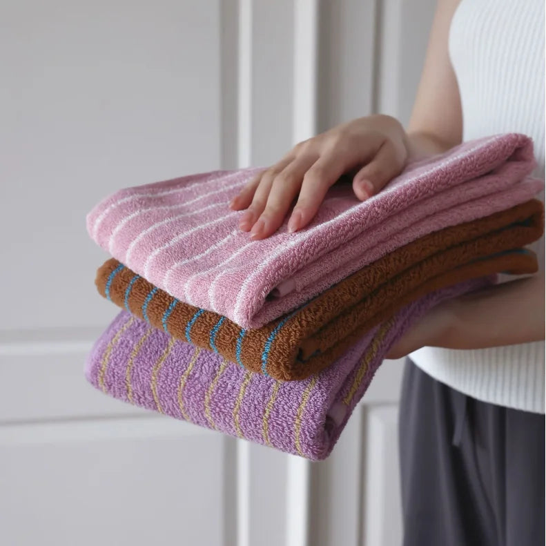 Retro Narrow Striped Cotton Towel